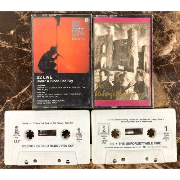 Lot of 9 U2 Cassette Tapes Boy October Under A Blood Red Sky Joshua Tree Tested - Picture 5 of 8